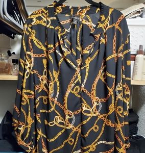 Chain Print Blouse
